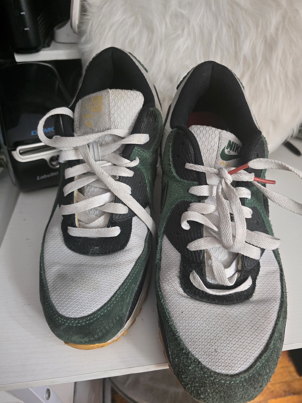 Nike Green, White and Black Low-Top Sneakers